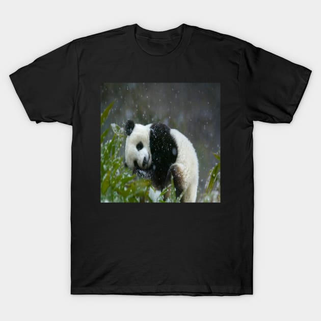 Xmas Panda T-Shirt by joshsmith